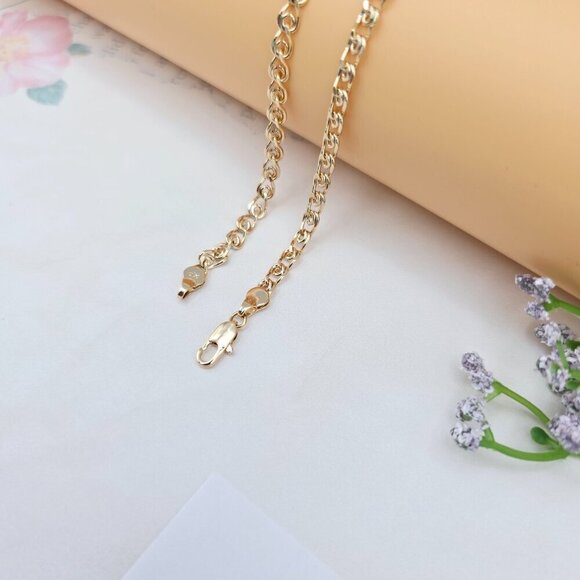 Chunky Rose Gold Chain Necklace for Women, 19.7 Inch Stylish Look, XPNL0030 - Picture 10 of 12